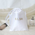 Custom Logo Screen Printed Silk Satin Hair Extension Storage Bags with Industrial Use for Gifts