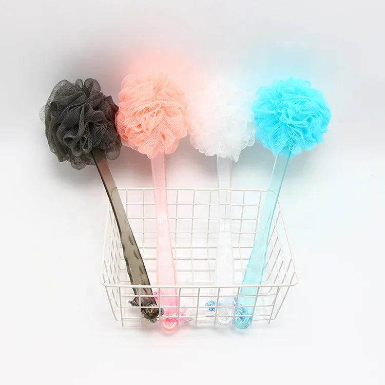 Cheap Medium Exfoliating Natural Loofah Sponge Bath Towel Mesh Soft Adult Shower Sponge Frosted Long Handle Bath Sponge