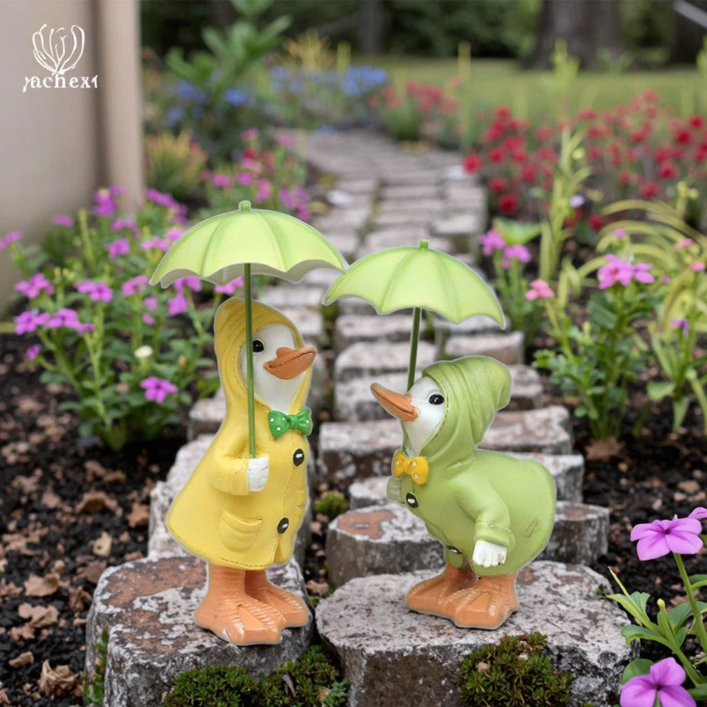 Cute Cartoon Duck Resin Sculpture Handmade Customizable Color & Size Home Decor Animal Figurine XIBIAO0 Brand