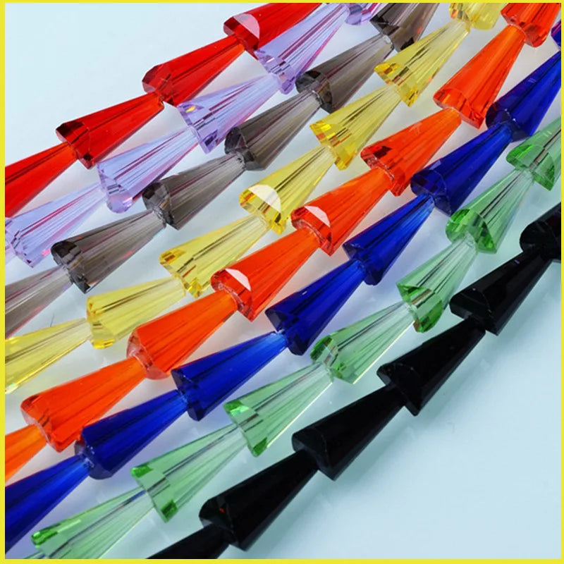 Wholesale High Quality Tower Shape Artificial Crystal Pagoda Glass Tower Beads for Jewelry Making