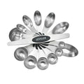 8 Pack Heavy Duty Stainless Steel Dual Sided Magnetic Measuring Spoons Set with Leveler