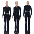 Custom Rhinestone Velvet Sets Women Velvet 2 Piece Embroidery Velour Set Sweatsuit Velour Lady Tracksuit for Women