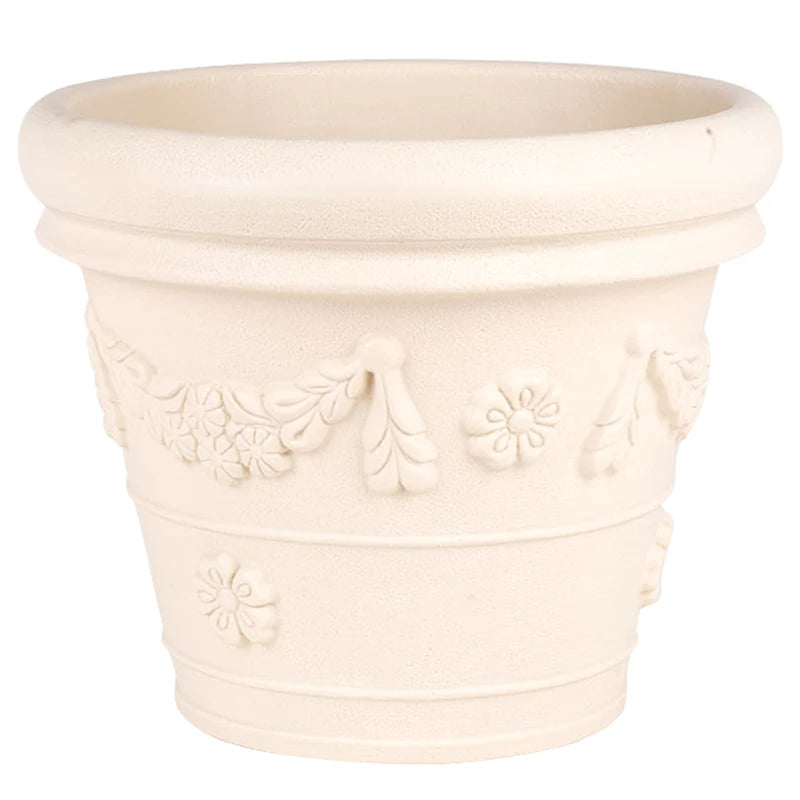 Iris Round Thickened Eco-Friendly Durable Plastic Flowerpot for Large Green Plant Bird of Paradise Turtle Back Garden Home Use