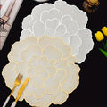 Tabletex NEW Arrival PVC Flower Placemat Dining Decorative Heat Resistant Table Pad Coasters Home Party Webbing Chismas