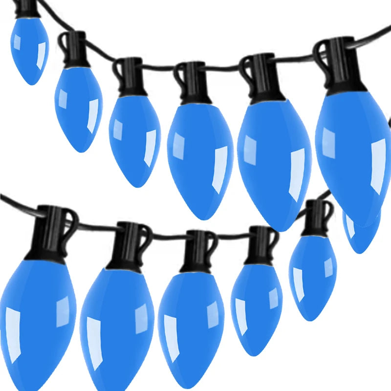 JAIYI Colorful C7/C9 LED Faceted BulbIP65 Outdoor Waterproof Light Strings for Wedding Decorations