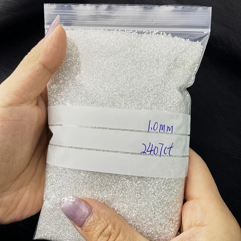 1.0mm Small Size VVS1 White Melee Moissanite Stone Gra Passed Loose Gemstones Factory Price Wholesale