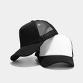 Custom Logo 2 Tone 5 Panels Trucker Hat Adjustable Athletic Fitted Baseball Cap Polyester Foam Front Mesh Back Blank Sports Cap