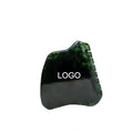 Gua Sha Facial Lifting Tool Beauty Salon Facial Scraping Board Body Therapy  Massager Dark Green Jade Stone Gua Sha with Teeth