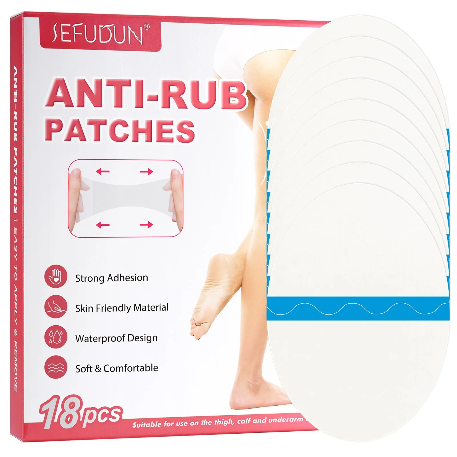 Anti Chafe Thigh Tape 18 Pcs Inner Thigh Anti-wear Patch  ANTI RUB  PATCHES