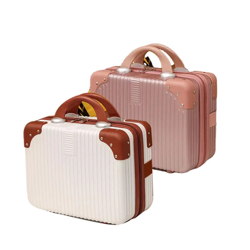 Wholesale New Light Weight Matching Color Portable Mini Suitcase Women 14 Inch Cosmetic Case Handbags for Women Luxury