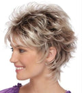 TISHINING Small Short Blonde Pixie Cut Wigs for White Women Dark Brown for Blonde Synthetic Heat Resistant French Lace Natural