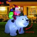 2.1m Shaking LED Inflatable Bear Snowman Christmas Doll Outdoor Garden Toys for Kids Gift Christmas Party New Year Home Decor