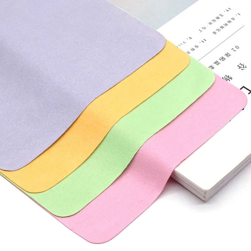 Custom Logo Printed Suede Chamois Eyeglass Fabric Microfiber Glasses Lens Cleaning Cloths