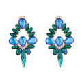 New Arrival Gold Plated Crystal Glass Irregular Earrings with Geometric Bling Rhinestone Pearl Dangling Dangles Banquets