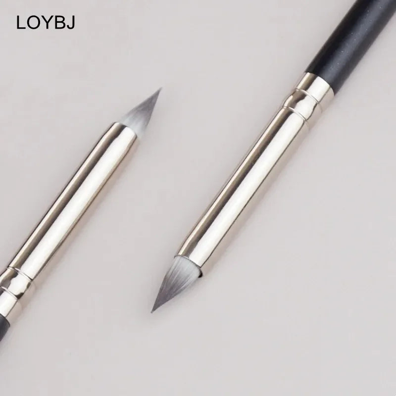 Pencil Tip Concealer Brush Precise Eyeliner Makeup Brush Detail Brighten Cover Wrinkles Dark Circles Lip Balm Lip Gloss Wood