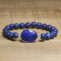 Hot Selling Natural Lapis Lazuli Stone Beaded Bracelet for Unisex Fashion Style with Stone Charm Elastic Bracelet Jewelry Gift