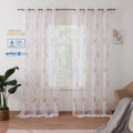 Wholesale Geometric Pattern Sheer Embroidered Tulle Drapes Fancy Living Room Window Curtains for Home with Embroidery
