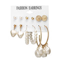 2021 Fashion Tassel Acrylic Earrings for Women Bohemian Pearl Earrings Set Big Dangle Drop Earring  Female Fashion Jewelry