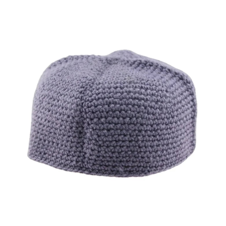 New Design Thread Full Embroidered Muslim Warm Wool Hand Knitted Muslim Warm Worship Hat