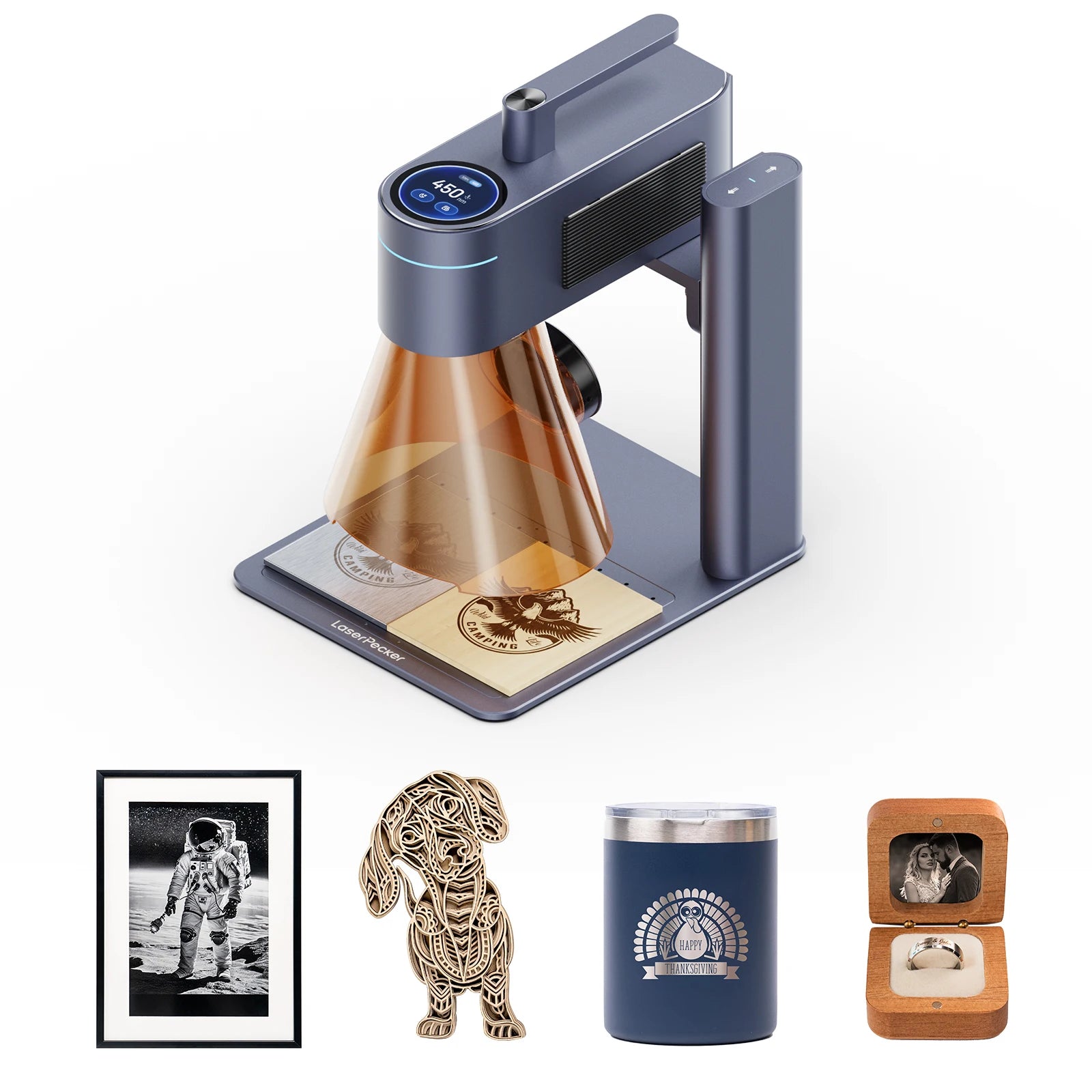 For 4 Basic Laser Engraving Machine-High-Accuracy Air-Cooled CNC for Metal Wood MDF Plastic & Paper with DXF/LAS Support