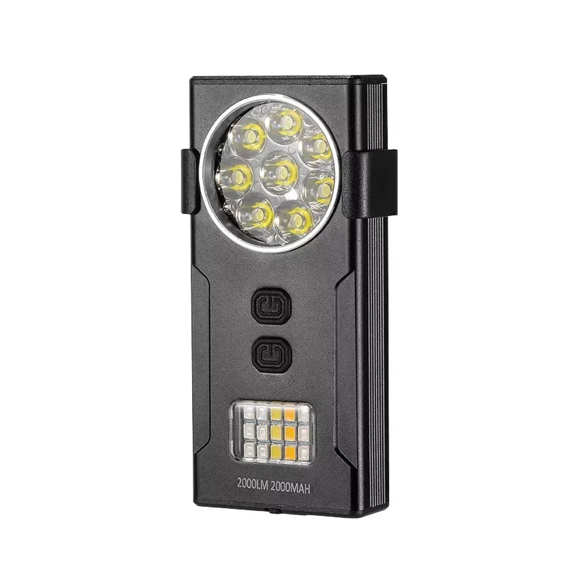 Super Bright Portable LED Flashlight 10 Lighting Modes ABS Body USB Rechargeable for Diving Outdoor Work EDC Keychain