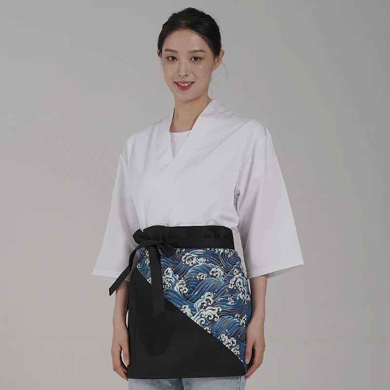 Stylish Unisex Japanese Chef's Jacket Uniform Set Elegant Cooking Clothing for Restaurant Bar & Bakery