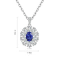 Best Selling Cheap Price 925 Sterling Silver Lab Grown Sapphire Engagement Wedding Party Pendant Necklace Light Luxury Trendy