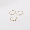 High End 18K PVD Gold Plated Dainty Zirconia Supee Fine Stainless Steel Rings Jewelry Women Gift