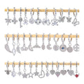 EC1763 Dainty Mini 18k Gold Silver Plated CZ Micro Pave Angel Wing Bee Star Heart Butterfly Flower Charm Huggies Hoop Earrings