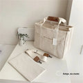 Versatile Simple Mommy Crossbody Shoulder Bag Multi-Functional Dual-Use Travel Canvas Life Shopping Bag