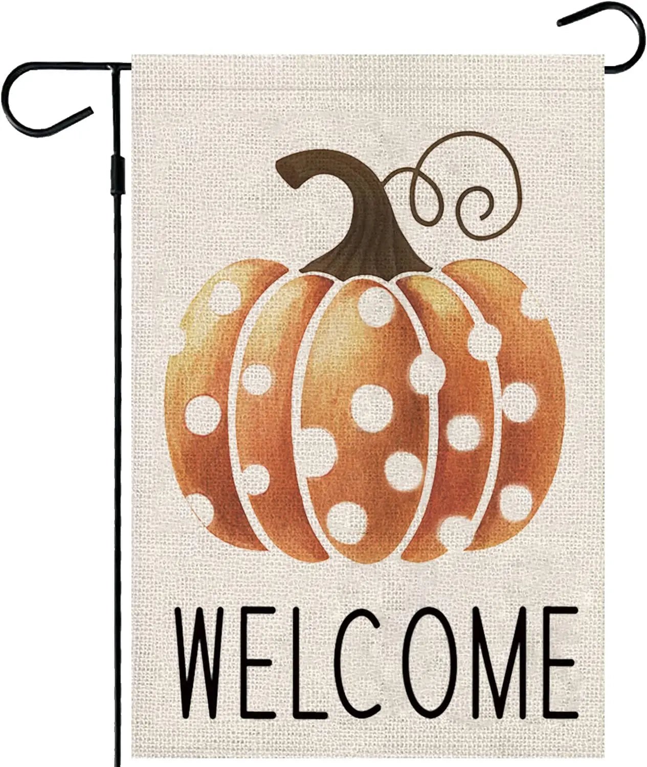 Beautiful Personalized Patterns Welcome Pumpkin Fall Garden Flags for Farmhouse Welcome Banner