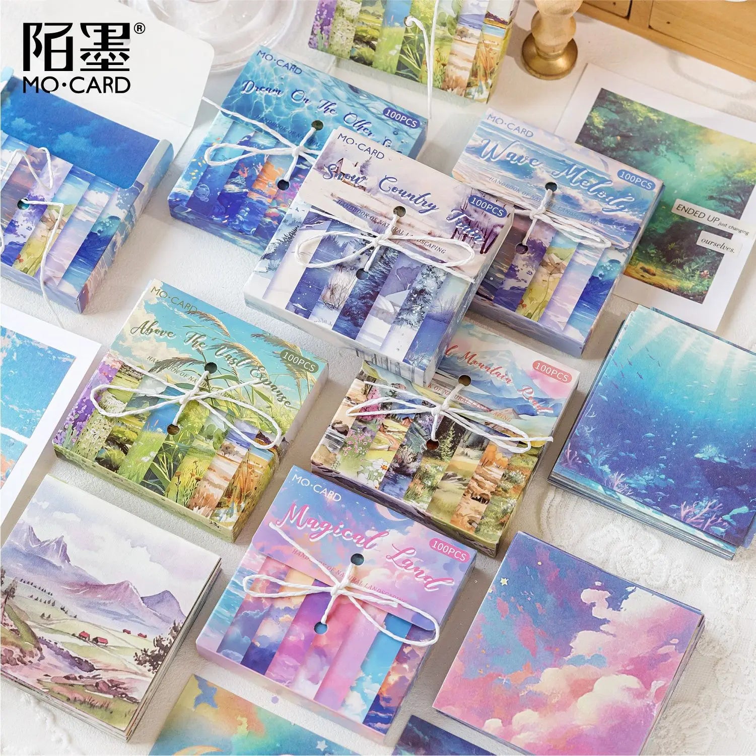 100 Sheets/box Lightweight Paper Boxed Material Paper Nature Aquascape Manual and Other Series Dreamland