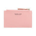 New Arrival Slim Fashion Mini Pocket Leather Zipper Closure Chains Women Keychain Card Holder Wallet