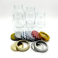 Sale 4 Oz 8oz 12 Oz 16 Oz 32 Oz Mason Jars With Metal Lid Wide Mouth Mason Jam Jar lower  price