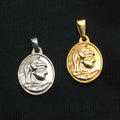 Roman Stainless Steel Centurion Pendant 18k Gold Oval Portrait Charm Roman Centurion Pendant Necklace for Men