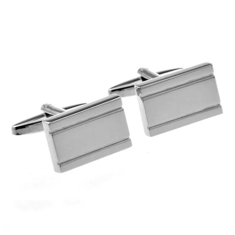 Wholesale Strip Simple Blank Cufflinks Custom Mens Business Suit Shirt Fashion Accessory Wedding Tuxedo Trendy Jewelry Gift