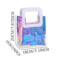 Transparent Waterproof Glitter Large Open Fashion PVC Colored Laser Tote Bag Gift Makeup Shopping Bag