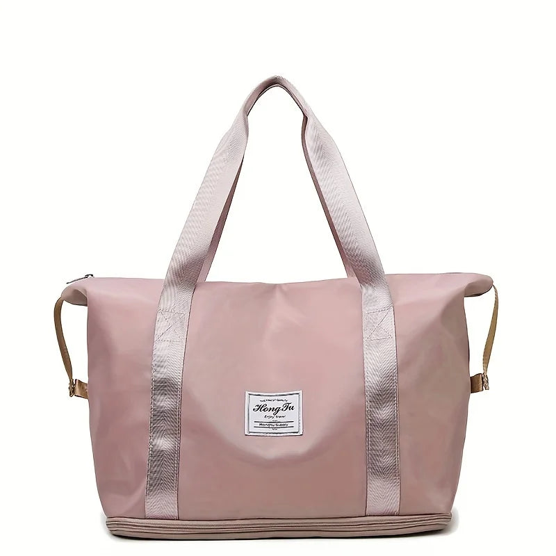 2024 Large Capacity Nylon Gym Tote Waterproof Folding Travel Bag Versatile Shoulder Luggage Handbag for Daily Commute & Travel
