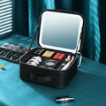 Travel Makeup Bag Portable Cosmetic Bag with Divider Organizer Case for Cosmetics Make up Brush Large Capacity Bag for Women