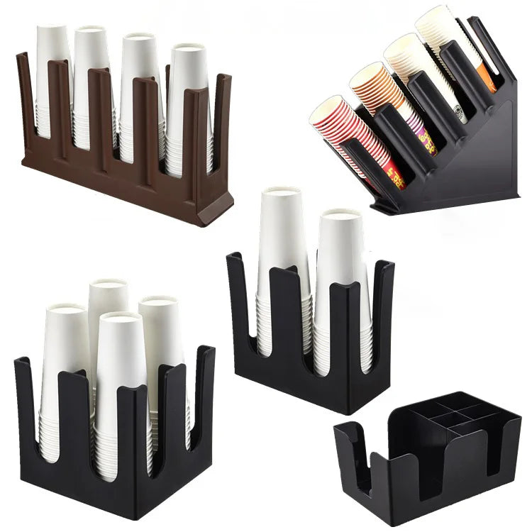 Disposable Cup Lid Holder Storage Basket Paper Plastic Coffee Cup Organizer for Bar Beverage Kitchen