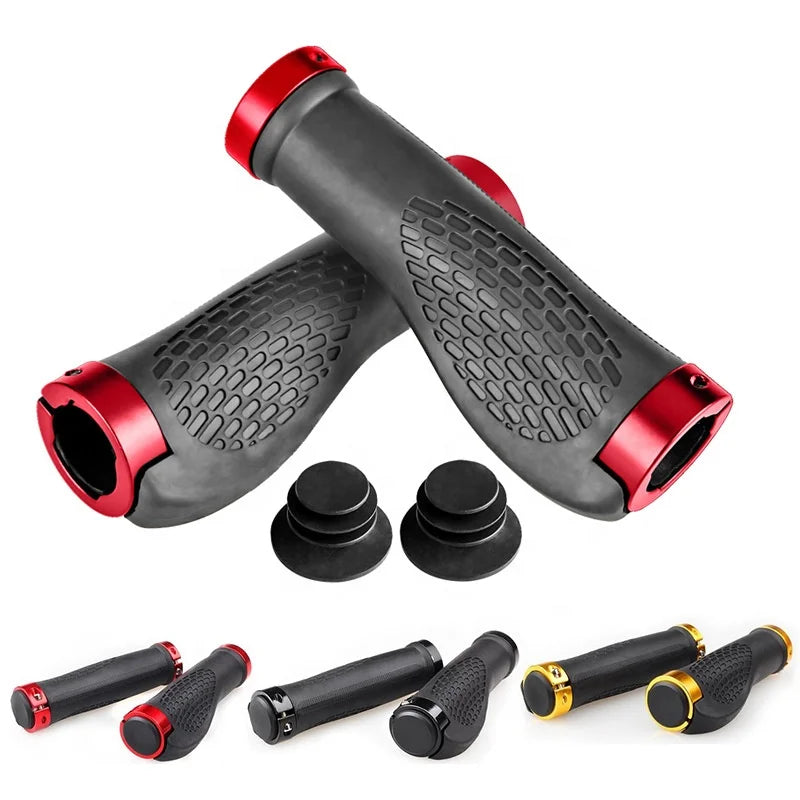 Bike Handlebar Grips Anti-Skid Non-slip Double Locking Rubber Ergonomic Mountain MTB Cycling Parts Bicycle Grips