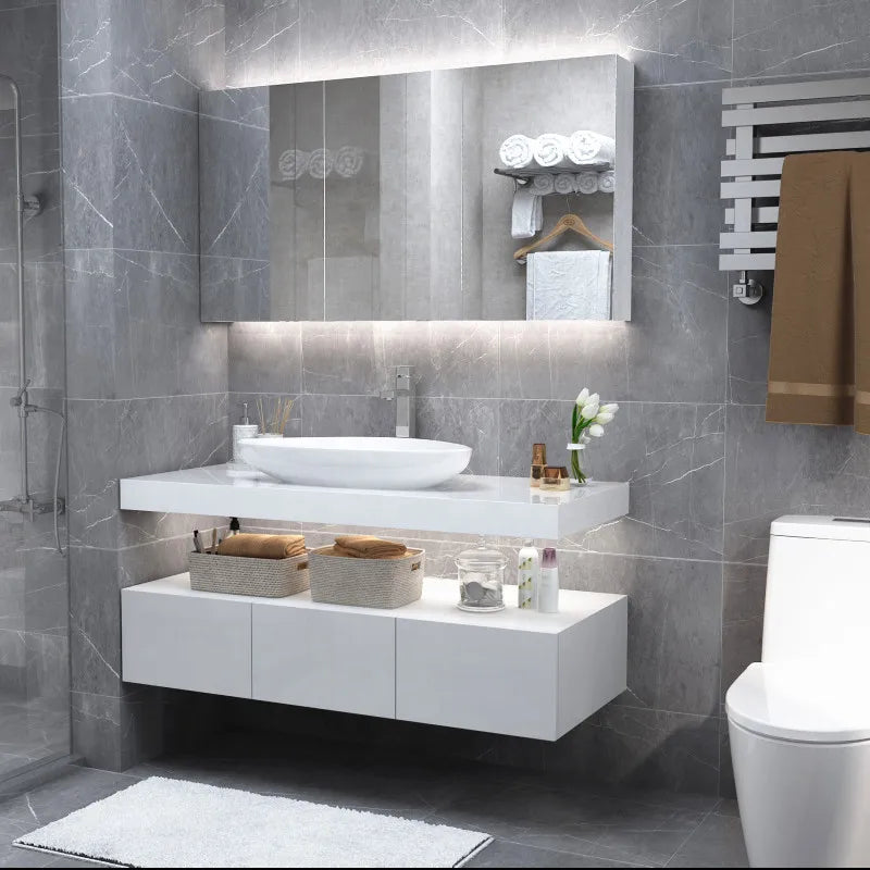 European Style Hot Selling Custom Vanities Bathroom Cabinet Set Wall Mounted Bathroom Sink Vanity