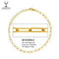 Fashion Jewelry Genuine 14K Gold Filled 2.5mm Flat Paperclip Adjustable Bracelets for Women