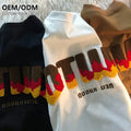 Chenille Patch Embroidery Men's T Shirts Wholesale Chenille Patches Letter Custom logo Pure Cotton Chenille T-shirts