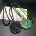 New Irregular Geometric Taiji Gossip Pendant Necklace Obsidian Necklace for Couple