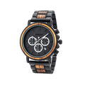 Luxury Brand Wholesale Oem Men Wrist Waterproof Stainless Steel & Wood Band Men Quartz Watch
