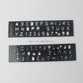 Custom 12cm Straight Clear Plastic Ruler with Alphabet Stencil Trace Assorted Colors for Token Use
