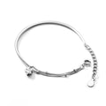 Real 925 Sterling Silver Fashion Line Stars Zircon Link Beads Chain Bracelet for Women Teen Party Fine Jewelry
