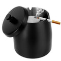 Smokeless Stainless Steel Ashtray Trays Covered Windproof Smell Proof Ashtrays Large Outdoor Cigarette Ashtray with Lid