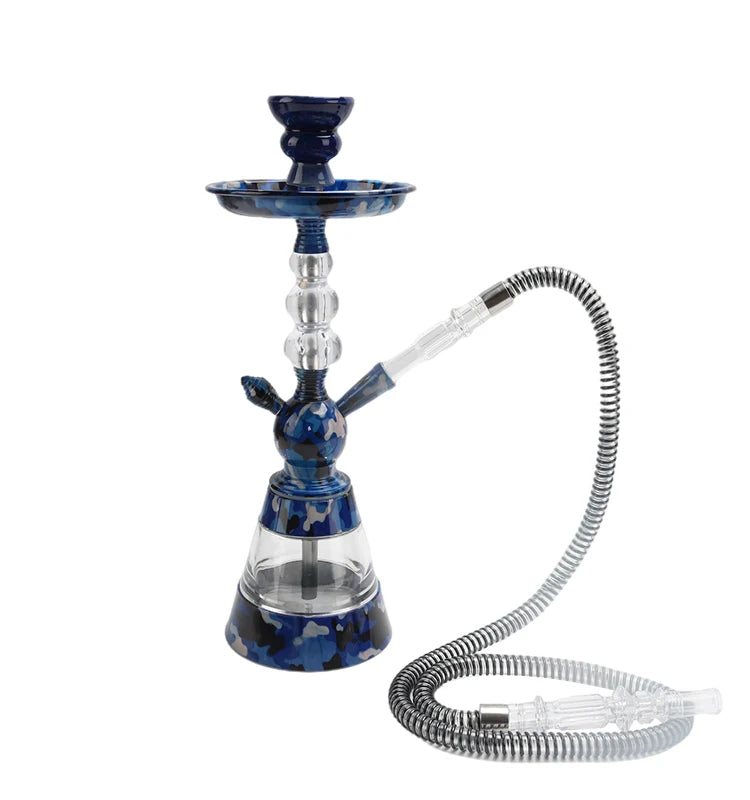 Wholesale New Design Colorful Aluminium Shishahookah Steel France Acrylic Metal Shiha Tabac Chicha Hookhas Hukka Hookah Set